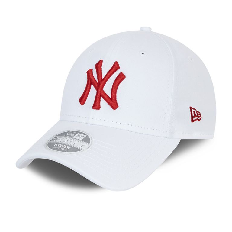 Gorras New Era 9forty Blancos - New York Yankees League Essential Womens 63542LSEQ